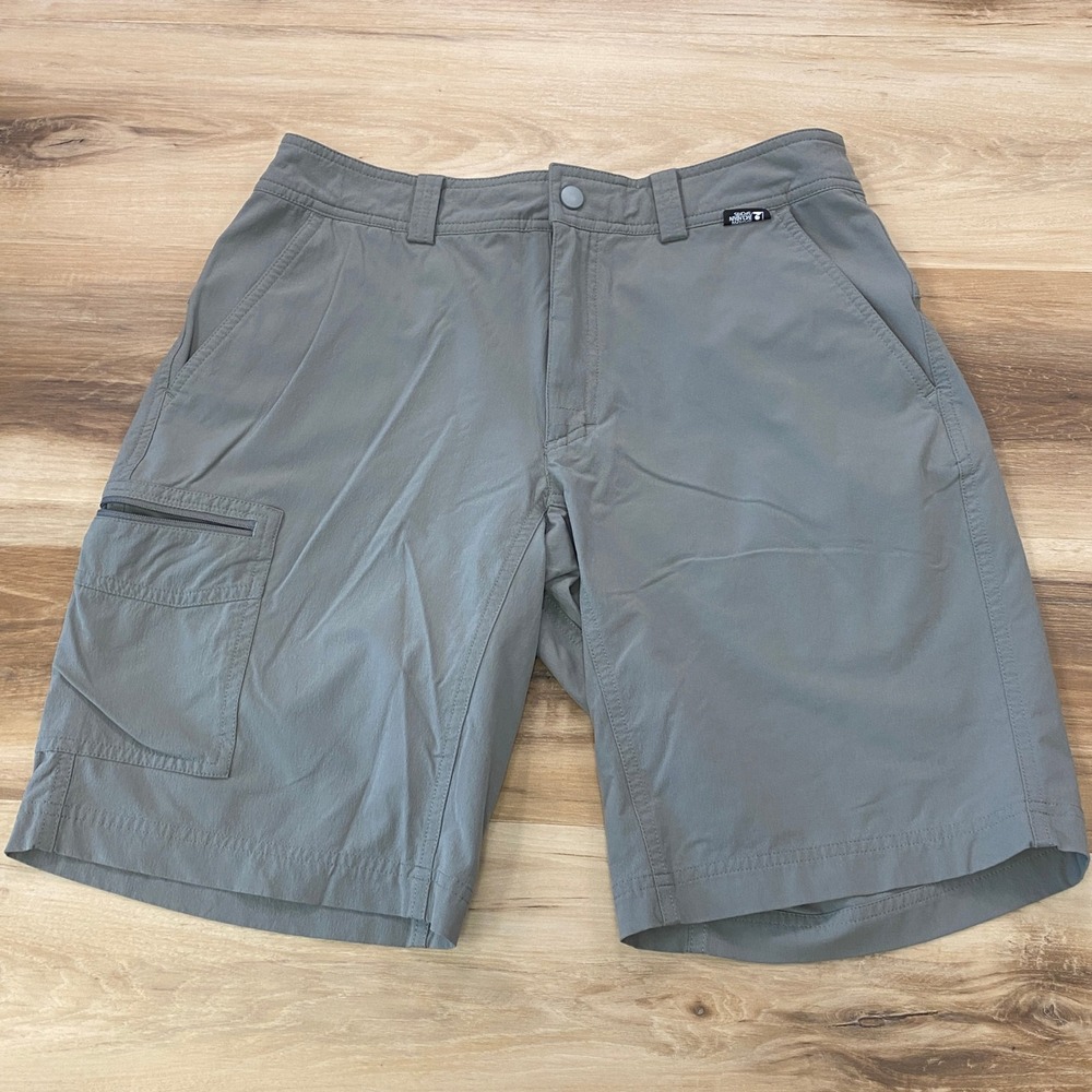 Eastern Mountain Sports Hiking Shorts 30 Nylon Stretch Outdoor Gray Cargo Mens